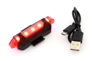 Zd41a Lampa Rowerowa Tylna 5 Led Usb