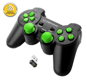 Esperanza Gamepad Bezprzewodowy Pc/ps3 Usb Gladiator Czarno-zielony