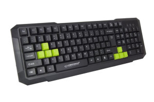 Esperanza Klawiatura Przewod. Gaming Usb Aspis Zielona