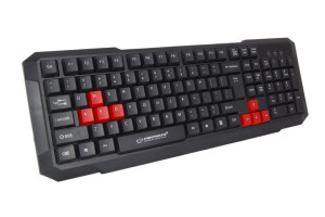 Esperanza Klawiatura Przewod. Gaming Usb Aspis Czerwona