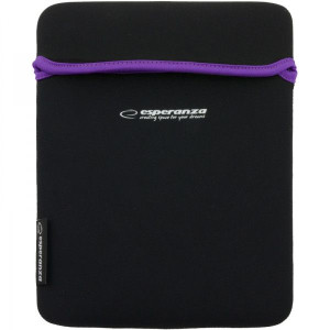 Esperanza Etui Neopren Na Tablet 9.7" Czar./fiol.