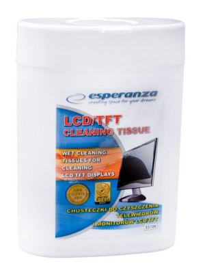 Chusteczki czyszczące do LCD/TFT 100 sztuk Esperanza