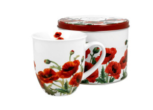 Kubek 400 ml w metalowej puszce CLASSIC POPPIES
