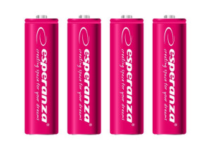 Esperanza Akumulatorki Ni-mh Aa 2000mah 4szt. Czerwone