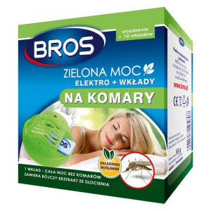 Urządzenie + 10 wkładów Bros Elektro Zielona Moc na komary
