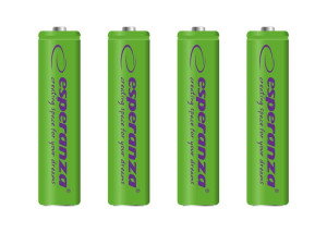 Esperanza Akumulatorki Ni-mh Aaa 1000mah 4szt. Zielone