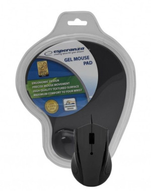 Esperanza Mysz Przewod. 3d Opt. Usb Z Podkładką Żelową Czarna