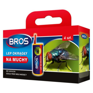Zestaw 4 lepów okrągłych na muchy Bros