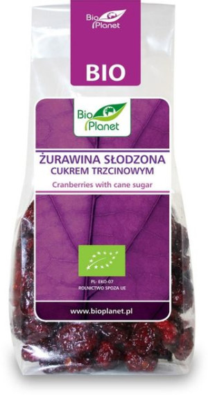 Lumarko Żurawina Słodzona Cukrem Trzcinowym Bio 100 G