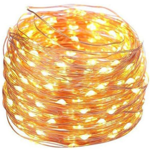 Lampki Druciki 50 Led Na Baterie Choinkowe Biały