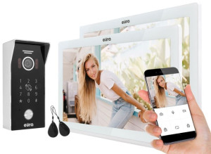 WIDEODOMOFON Eura 2 monitory, VDC-51C5 natynk, VDA-10C5 i VDA-11C5 moduł Wi