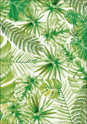 Liście akwarele - plakat 30x40 cm