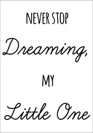 Never stop dreaming - plakat 40x50 cm