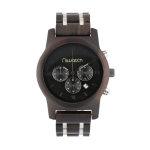 Męski zegarek drewniany Niwatch CHRONO - HEBAN - na bransolecie
