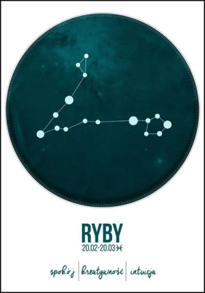Znak zodiaku, Ryby - plakat 20x30 cm