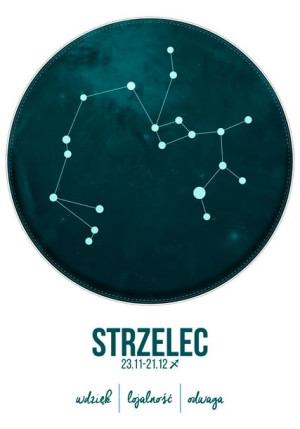 Znak zodiaku, Strzelec - plakat 70x100 cm
