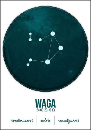 Znak zodiaku, Waga - plakat 30x40 cm