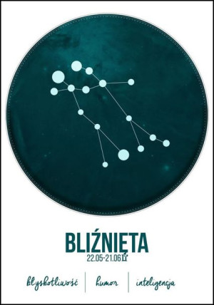 Znak zodiaku, Bliźnięta - plakat 30x40 cm