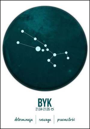 Znak zodiaku, Byk - plakat 20x30 cm