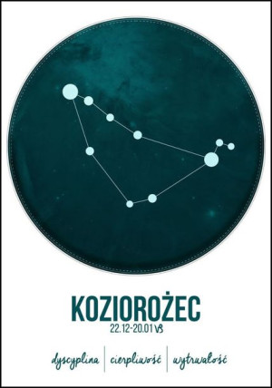 Znak zodiaku, Koziorożec - plakat 29,7x42 cm