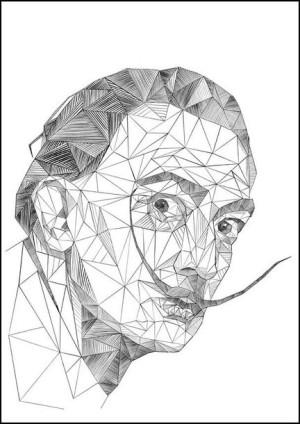 Geometryczny Salvador Dali - plakat 40x50 cm