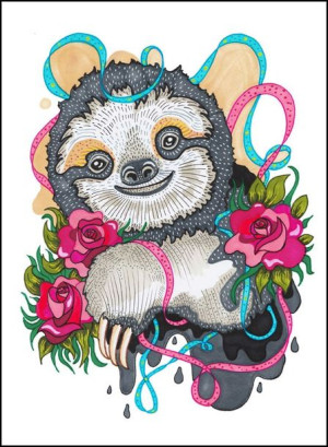 Sloth - plakat 29,7x42 cm
