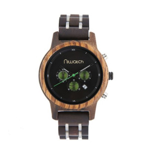 Damski zegarek drewniany Niwatch CHRONO - HEBAN na bransolecie