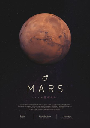 Mars - plakat 50x70 cm