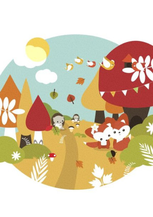Jesień w Zaczarowanym Lesie - plakat 70x100 cm