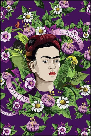 Frida Kahlo Parrot - plakat 61x91,5 cm