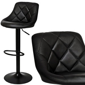 Hoker krzesło barowe czarny regulowany Loft Evus