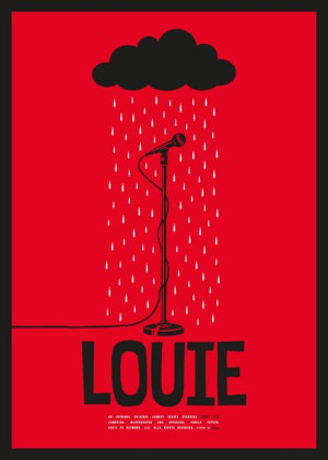 Louie, mikrofon - plakat 61x91,5 cm