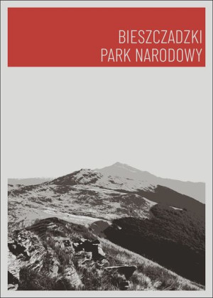 Parki Narodowe, Bieszczady red - plakat 42x59,4 cm
