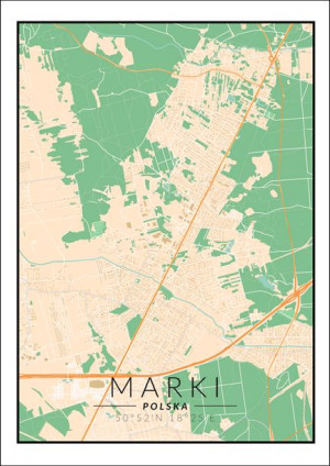 Marki mapa kolorowa - plakat 50x70 cm