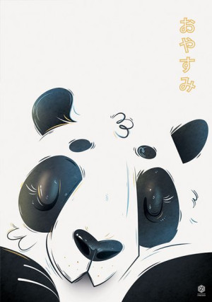 Śpiąca panda - plakat 30x40 cm