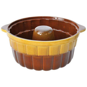 Forma do pieczenia babki na babkę z kominem ceramiczna duża