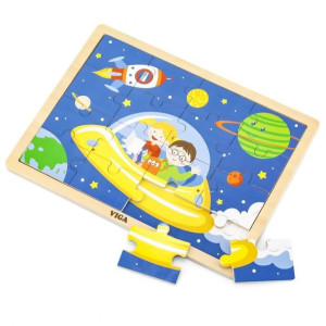 Lumarko Drewniane Puzzle Podróż W Kosmos 16 Elementów