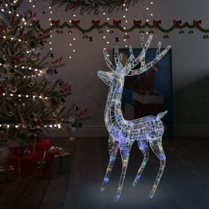 Lumarko Świąteczny renifer XXL, akryl, 250 kolorowych diod LED, 180 cm