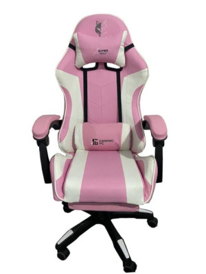 Fotel Gamingowy PRO 2 Gracza Obrotowy RÓŻOWY + MASAŻ GRATIS
