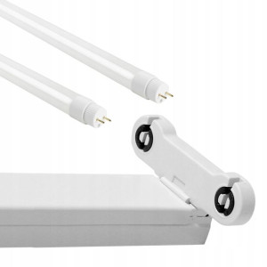 Oprawa belka 2x świetlówka LED 9W 2x60cm CIEPŁA