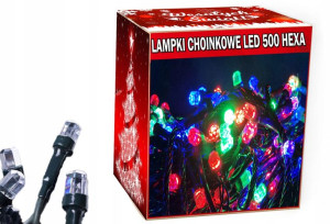 LAMPKI CHOINKOWE V8 HEXA - nowy rodzaj RGB 500 led