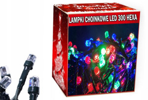 LAMPKI CHOINKOWE V8 HEXA - nowy rodzaj RGB 300 led