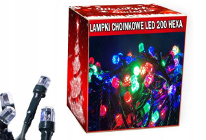 LAMPKI CHOINKOWE V8 HEXA - nowy rodzaj RGB 200 led
