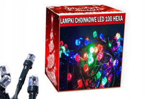 LAMPKI CHOINKOWE V8 HEXA - nowy rodzaj RGB 100 led