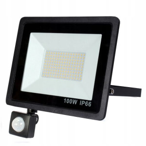 Naświetlacz LED 100W czujnik ruchu barwa zimna