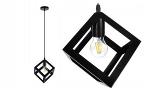 Lampa wisząca sufitowa LOFT Sweden czarna prosta