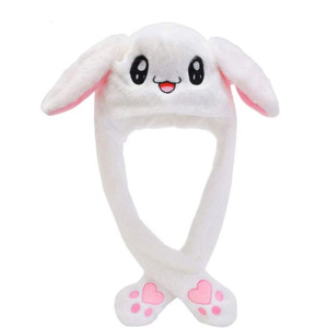 Świecąca LED Czapka Z Ruchomymi Uszami Królik Kigurumi
