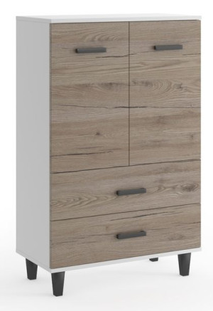 Komoda 80 cm Biały Mat / San Remo BARTEK B3 TX