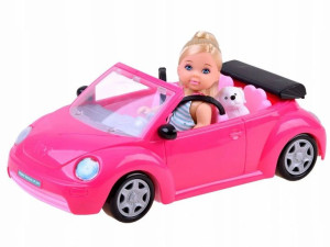 Anlily Lalka Kiki Love Z Pieskiem W Aucie Cabrio