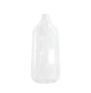 Biały wazon ze szkła, 29 cm